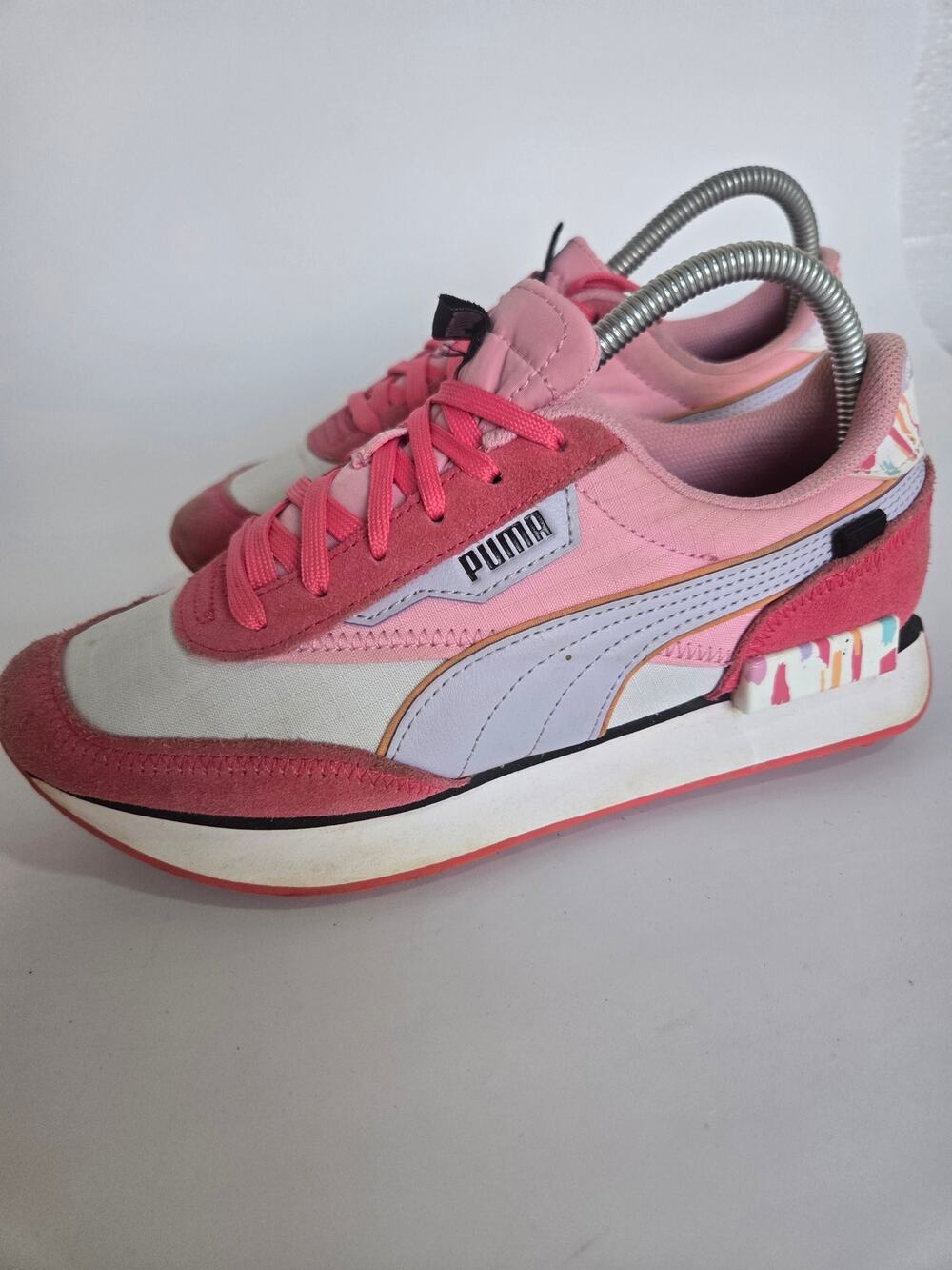 PUMA Future Rider Nail Glam Women's 6.5 Pink White Purple Sneakers